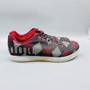 NOBULL Shoes Womens 9.5 Red Black White Superfabric Trainer CrossFit Gym Sneaker